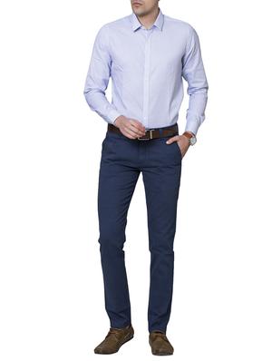 blue cotton chinos - 15655154 - Standard Image - 4