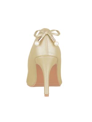 gold slip on pumps - 15655778 - Standard Image - 4