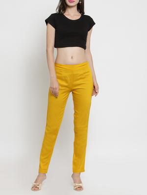 flat front mid waist trouser - 15656753 - Standard Image - 4