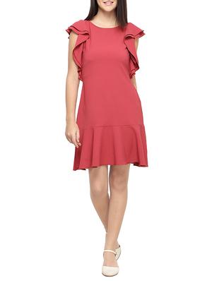 ruffle sleeved a-line dress - 15658050 - Standard Image - 4