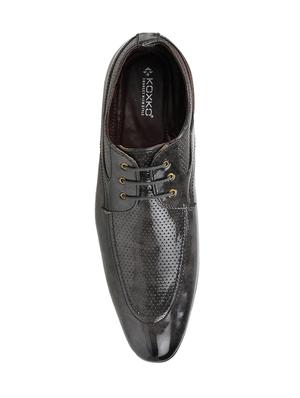 grey Leatherette lace-up derbys - 15658063 - Standard Image - 4