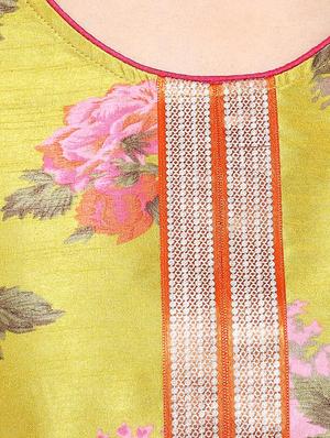 yellow synthetic straight kurti - 15659871 - Standard Image - 4