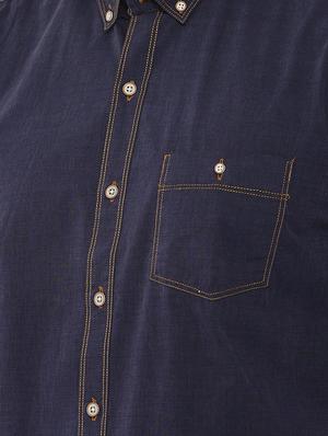 blue cotton casual shirt - 15661065 - Standard Image - 4