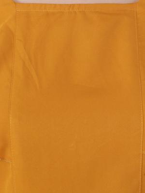 mustard ruffle sleeved gown - 15661119 - Standard Image - 4