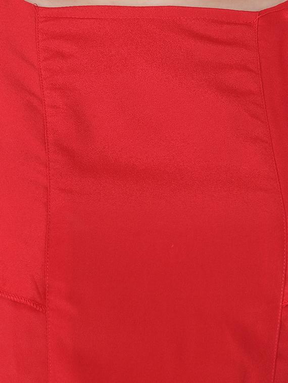 scarlet ruffle sleeved gown - 15661121 - Zoom Image - 4