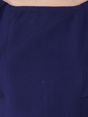 electric blue ruffle sleeved gown - 15661122 - Standard Image - 4