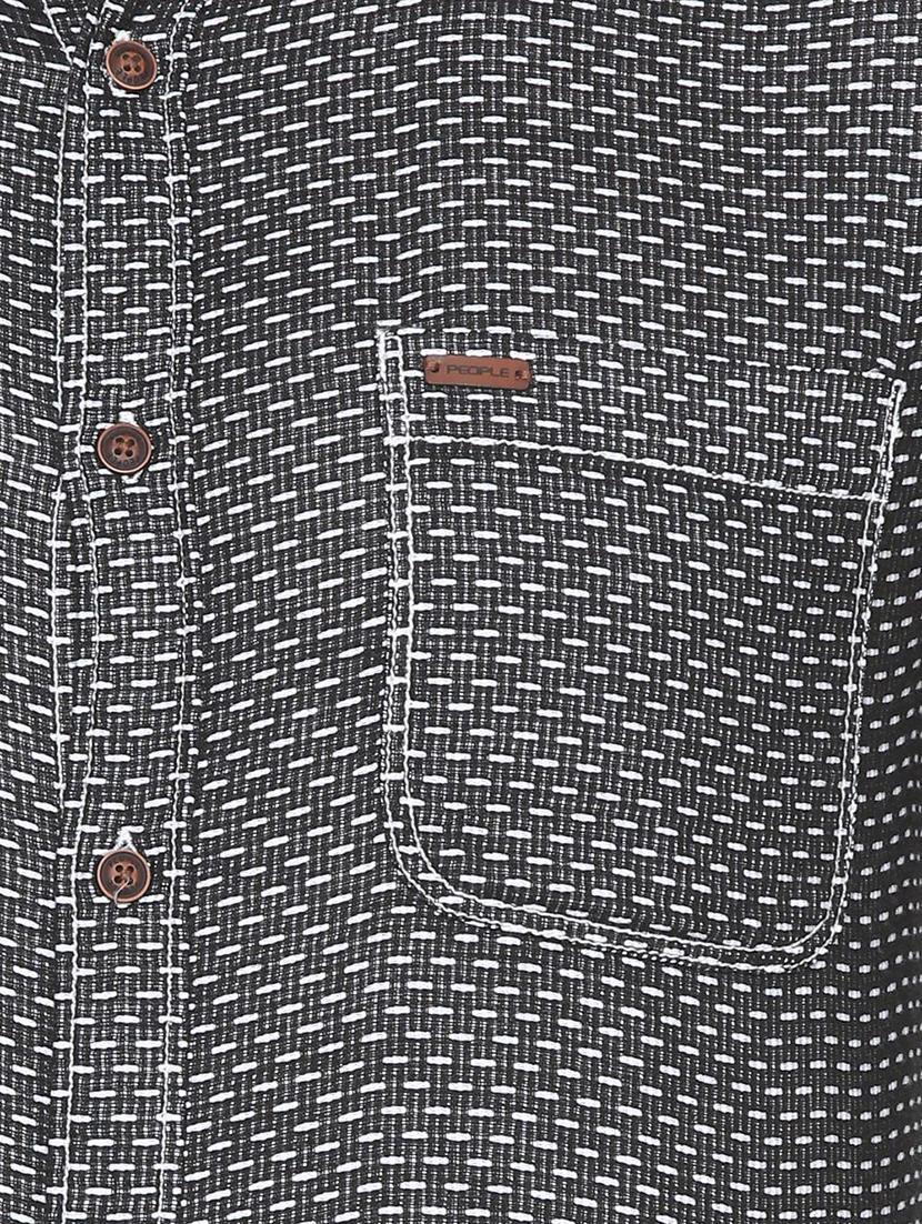 black cotton casual shirt - 15669274 - Zoom Image - 4