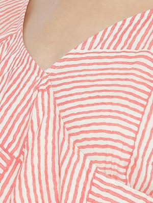 diagonal frill cropped jumsuit with stripes - 15669824 - Standard Image - 4