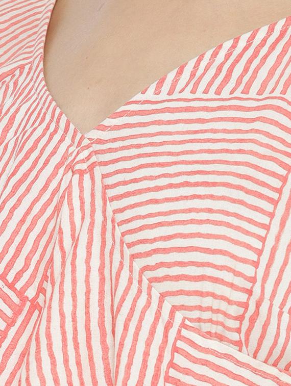 diagonal frill cropped jumsuit with stripes - 15669824 - Zoom Image - 4
