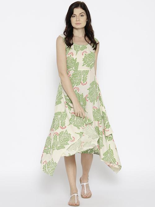 hankerchief hem printed dress - 15670214 - Very Small Image - 1