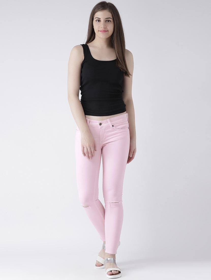 knee slit skinny jeans - 15672228 - Zoom Image - 4