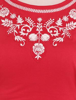 tie up back embroidered patch top - 15675254 - Standard Image - 4