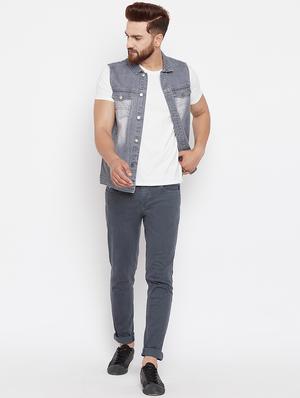 grey denim jacket - 15676067 - Standard Image - 4