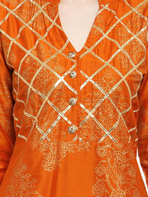gotta work foil print kurta - 15676232 - Zoom Image - 4