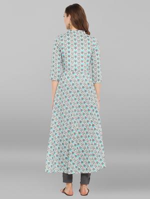 printed flared kurta - 15676579 - Standard Image - 4