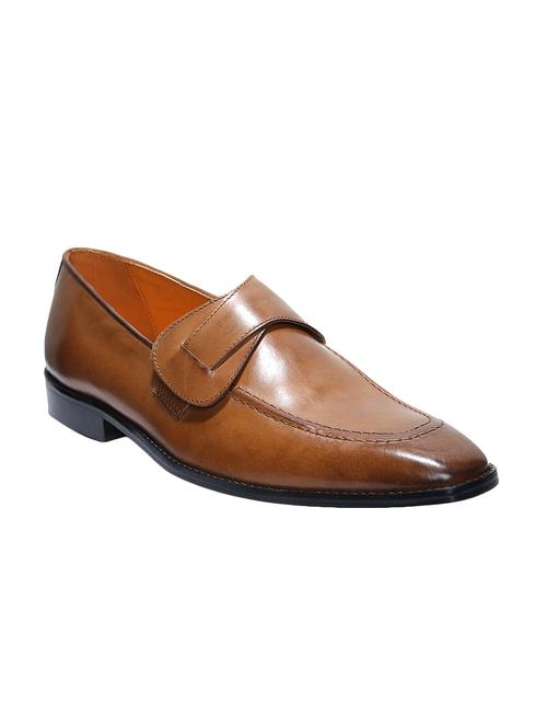 brown leather formal slip ons - 15677666 - Standard Image - 1
