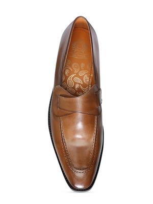 brown leather formal slip ons - 15677666 - Standard Image - 4