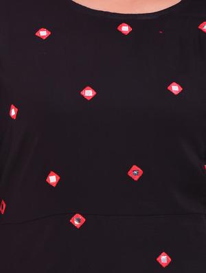 A-line mirror work kurta - 15678758 - Standard Image - 4