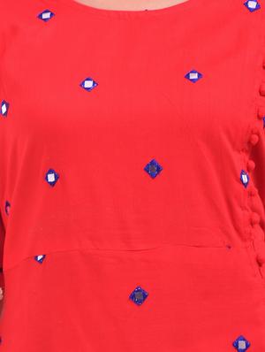 A-line mirror work kurta - 15678759 - Standard Image - 4