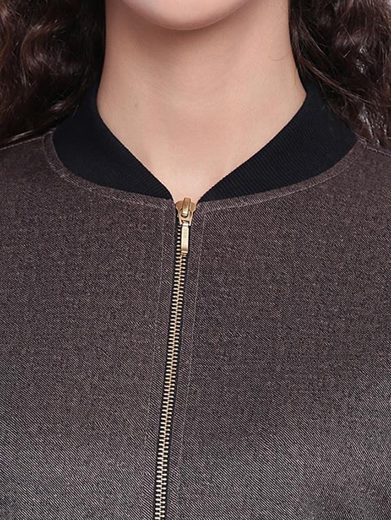 zip detail bomber jacket - 15679688 - Zoom Image - 4