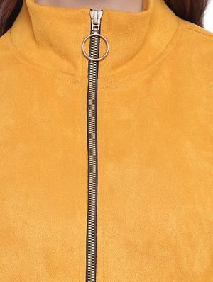 zip detail mock neck bomber jacket - 15679691 - Standard Image - 4