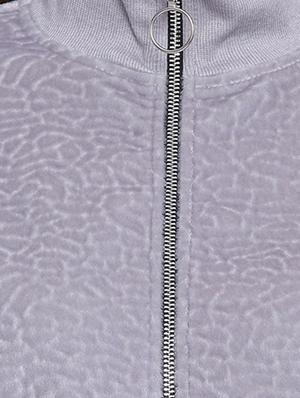 textured mock neck bomber jacket - 15679693 - Standard Image - 4