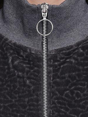 textured mock neck bomber jacket - 15679695 - Standard Image - 4
