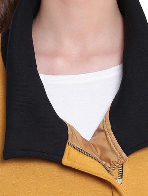mustard contrast shawl collar jacket - 15679715 - Standard Image - 4
