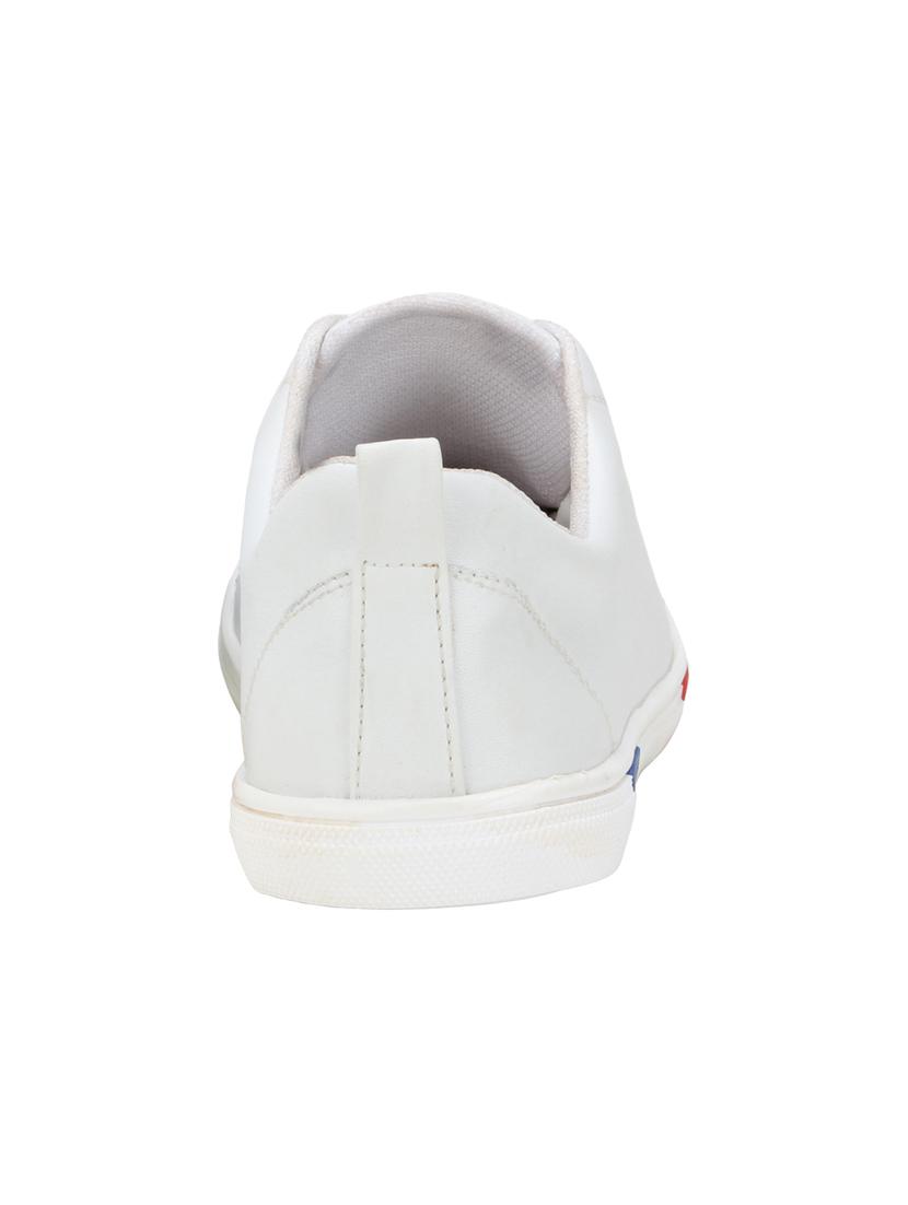 white leatherette lace up sneakers - 15679846 - Zoom Image - 4