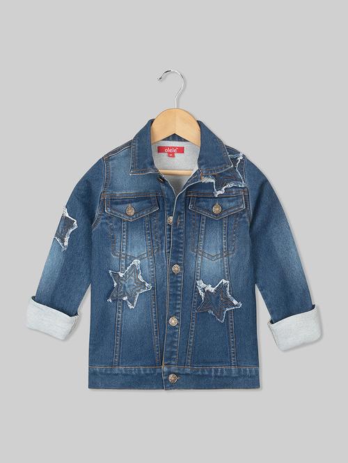 blue cotton blend jacket - 15680786 - Standard Image - 1