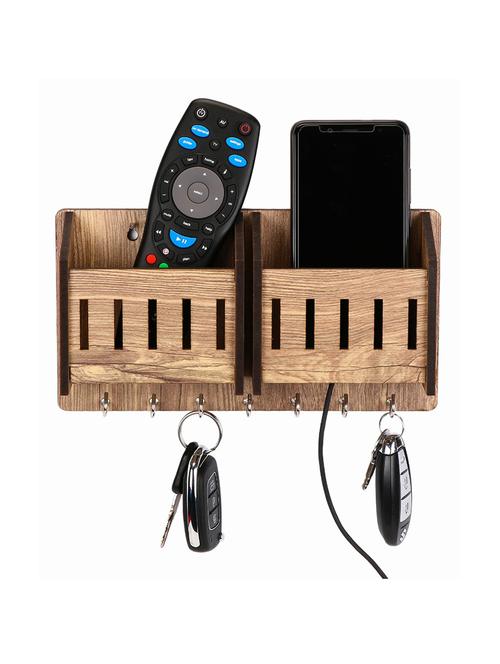 Sehaz Artworks 2-Pocket-WT-KeyHolder Wooden Key Holder (7 Hooks) - 15680843 - Standard Image - 1