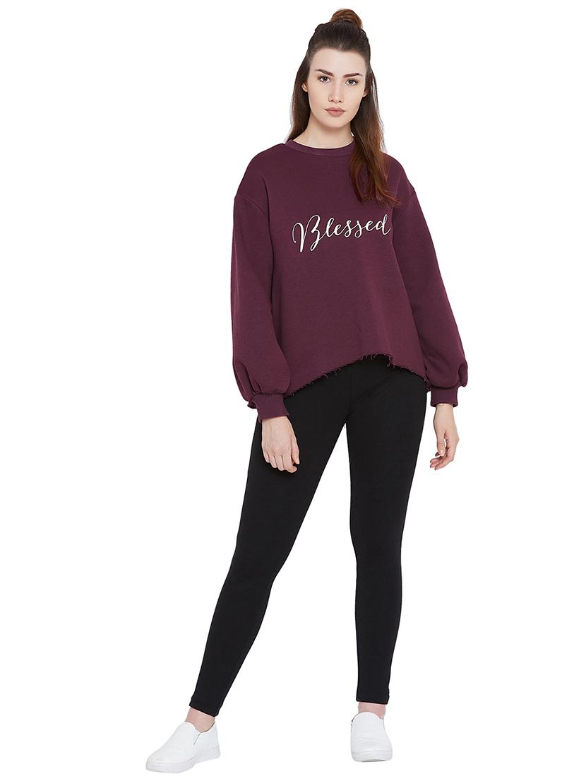 typographic print sweatshirt - 15682041 - Zoom Image - 4