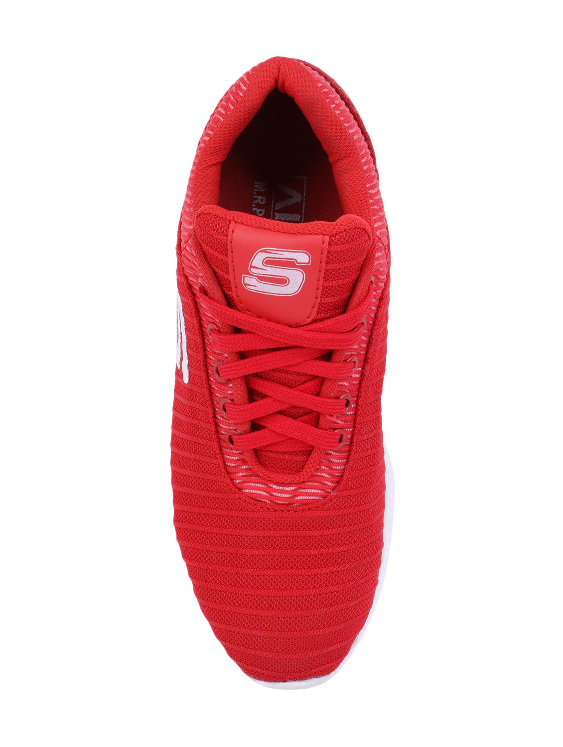 red Mesh lace up sport shoes - 15682065 - Zoom Image - 4