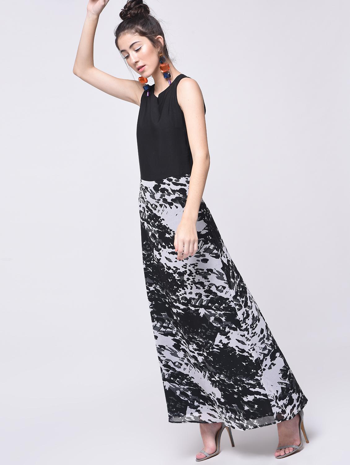 sleeveless abstract print maxi dress - 15692000 - Zoom Image - 4