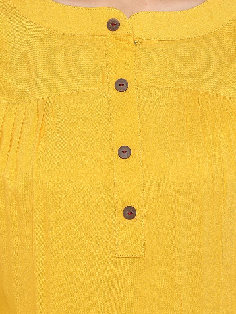 asymmetric solid kurta with pant set - 15692306 - Zoom Image - 4