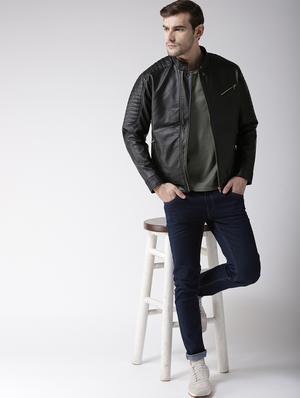 black leather biker jacket - 15692444 - Standard Image - 4
