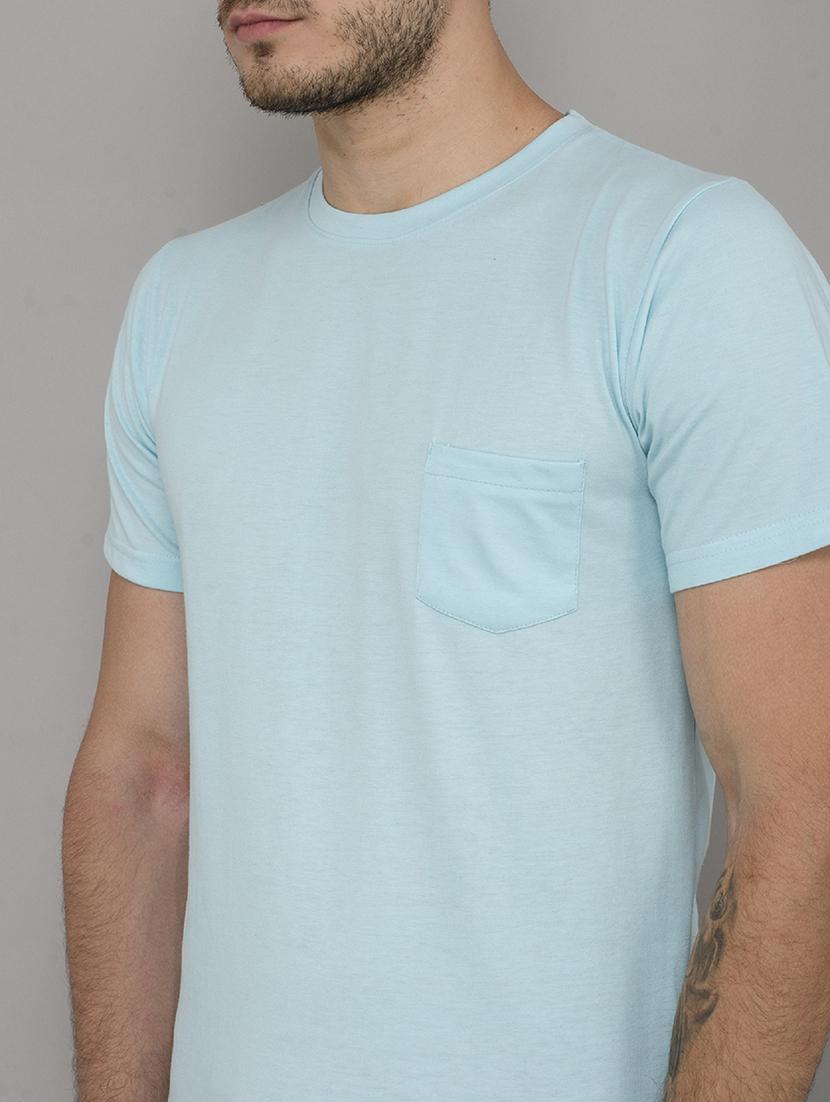 blue cotton pocket t-shirt - 15692507 - Zoom Image - 4