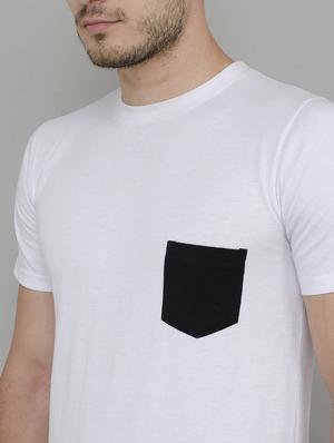 white cotton pocket t-shirt - 15692508 - Standard Image - 4