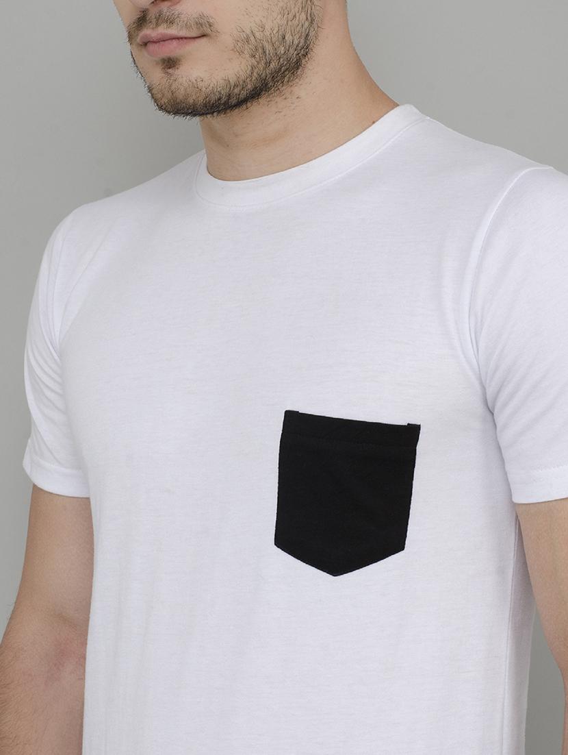 white cotton pocket t-shirt - 15692508 - Zoom Image - 4