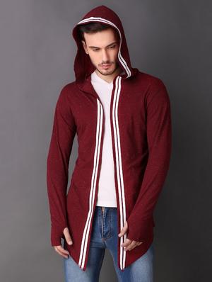 maroon cotton shrug - 15693211 - Standard Image - 4