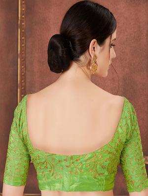checkered cream printed saree with blouse - 15693871 - Standard Image - 4