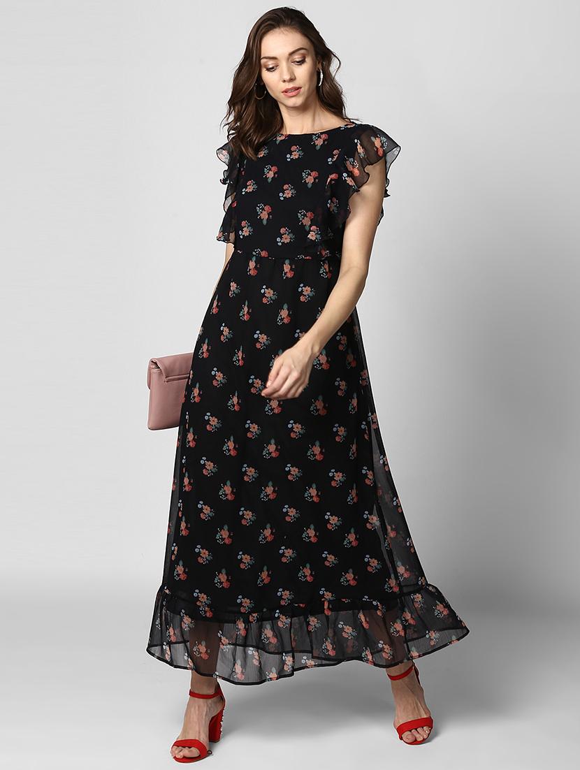 boat neck floral maxi dress - 15695668 - Zoom Image - 4