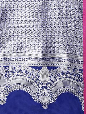 zari conversational woven saree with blouse - 15695876 - Standard Image - 4