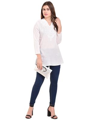 embroidered straight kurti - 15696103 - Standard Image - 4