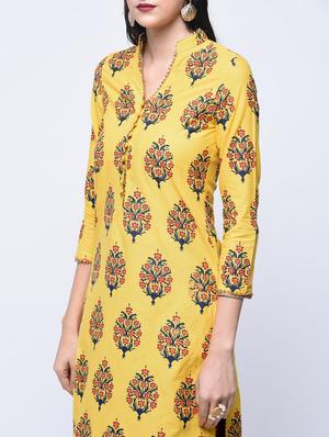 gota patti kurta with burgundy palazzo set - 15697548 - Standard Image - 4