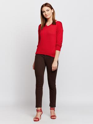 Cut work neck woolen pullover - 15697956 - Standard Image - 4