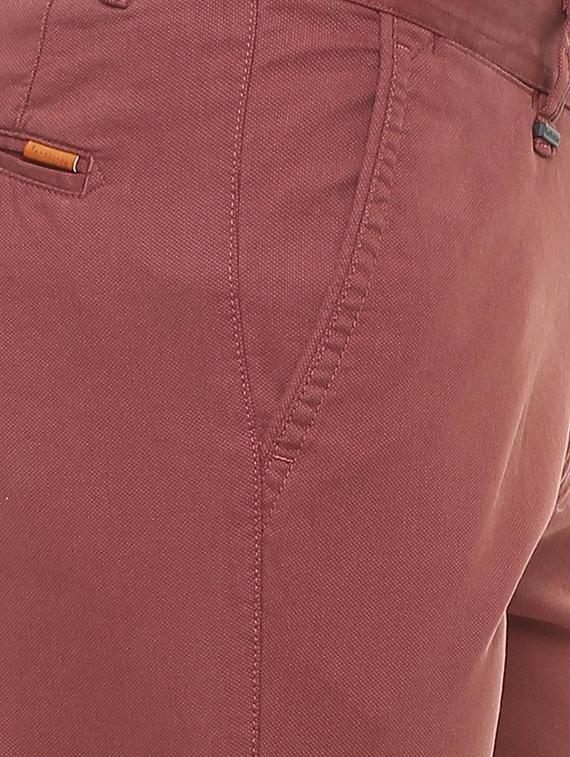 red cotton blend chinos - 15699186 - Zoom Image - 4