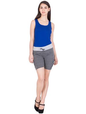 drawstring waist solid shorts - 15699459 - Standard Image - 4