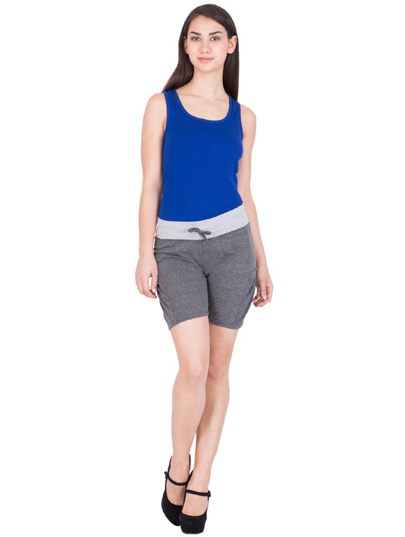 drawstring waist solid shorts - 15699459 - Zoom Image - 4
