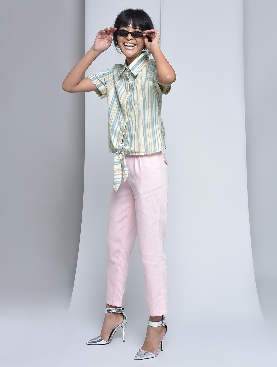 striped tie knot shirt - 15699744 - Zoom Image - 4